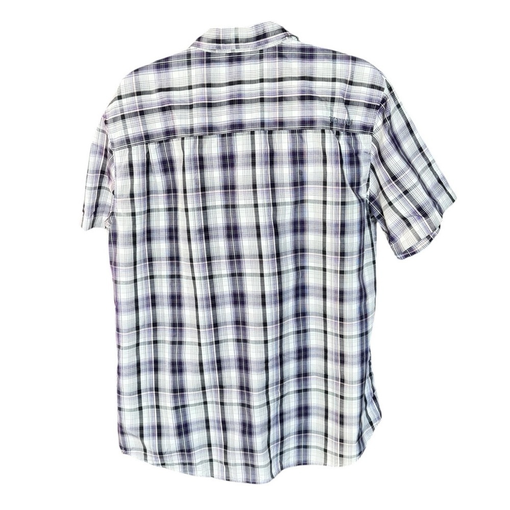 Marmot Plaid Button Down Shirt L Purple Gray Hiking Gorpcore Outdoor Tech Camp - Picture 2 of 6